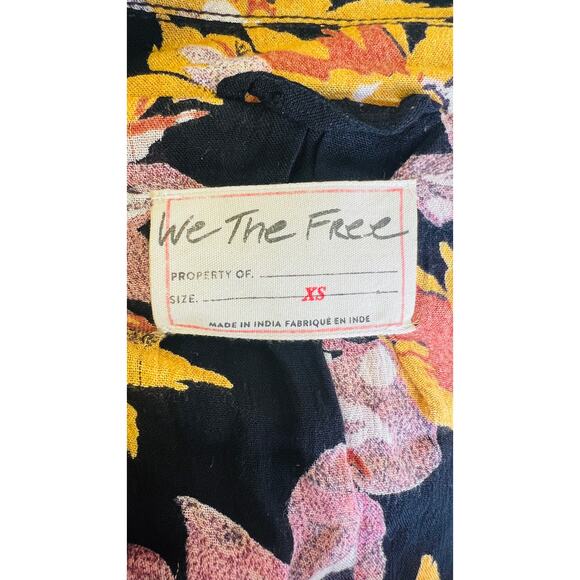We The Free XS Red Yellow Floral Longline Jacket Boho Cottagecore Festival - Picture 4 of 4